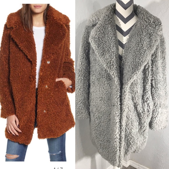 kensie faux shearling coat